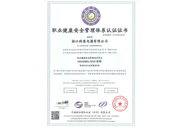 職業健康安全管理體系認證